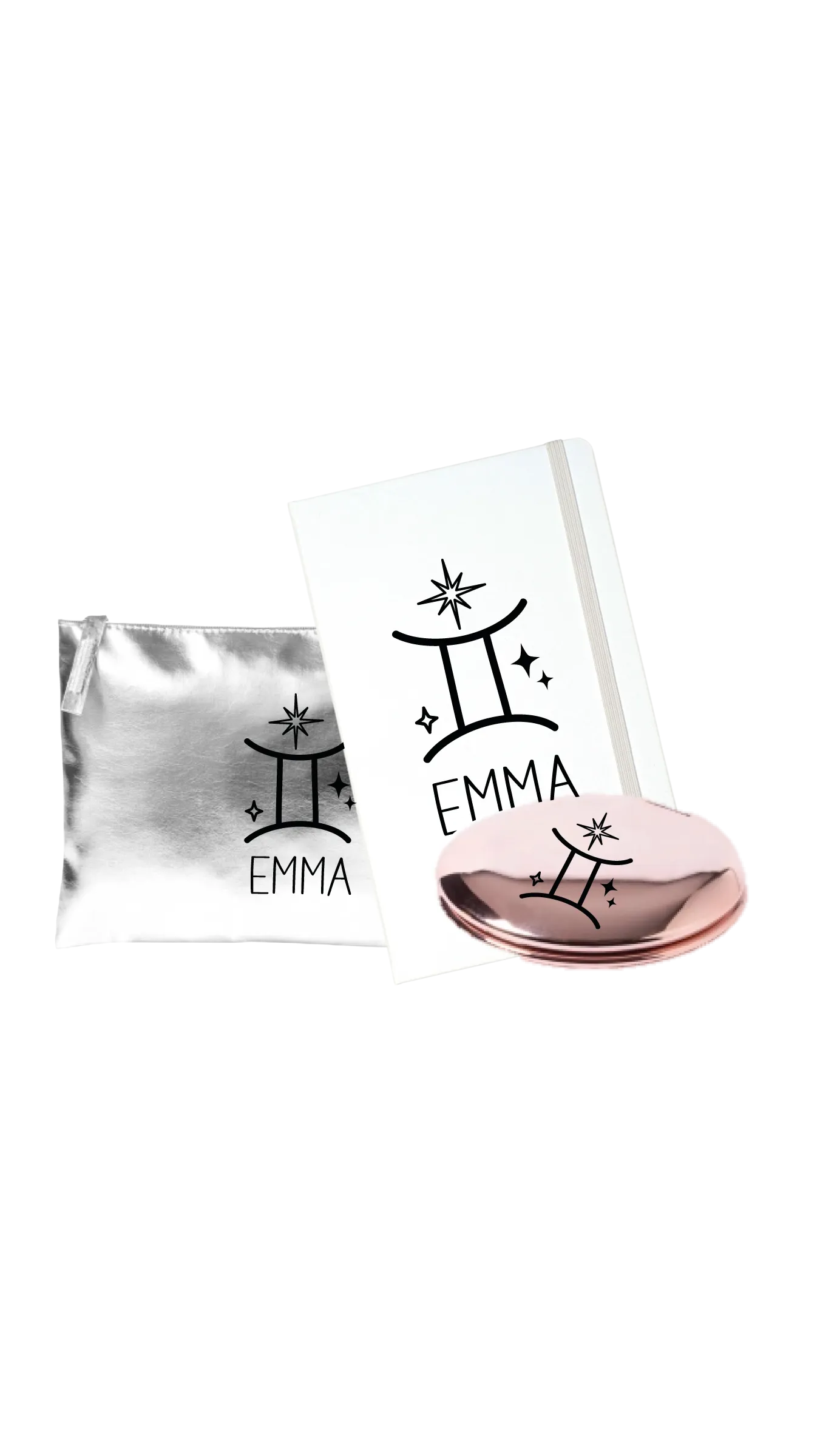 POCHETTE e SPECCHIETTO + TACCUINO DA BORSA