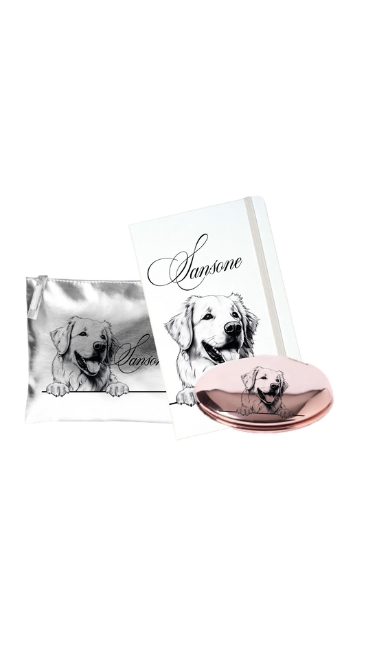 POCHETTE e SPECCHIETTO + TACCUINO DA BORSA