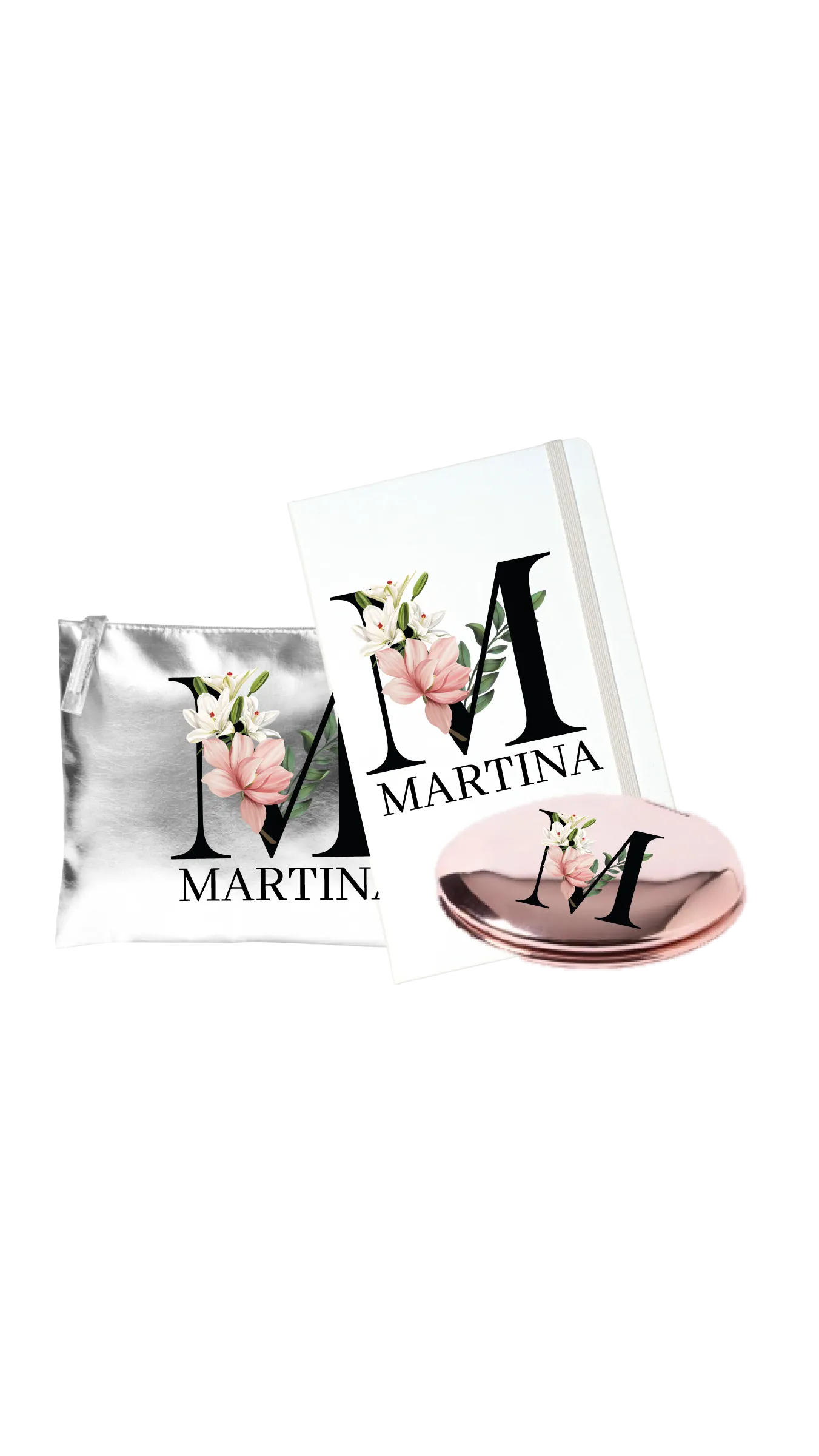 POCHETTE e SPECCHIETTO + TACCUINO DA BORSA