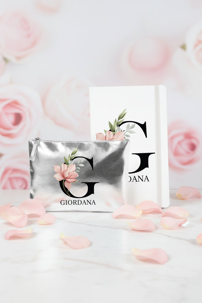 TACCUINO DA SCRIVANIA + POCHETTE DA BORSA