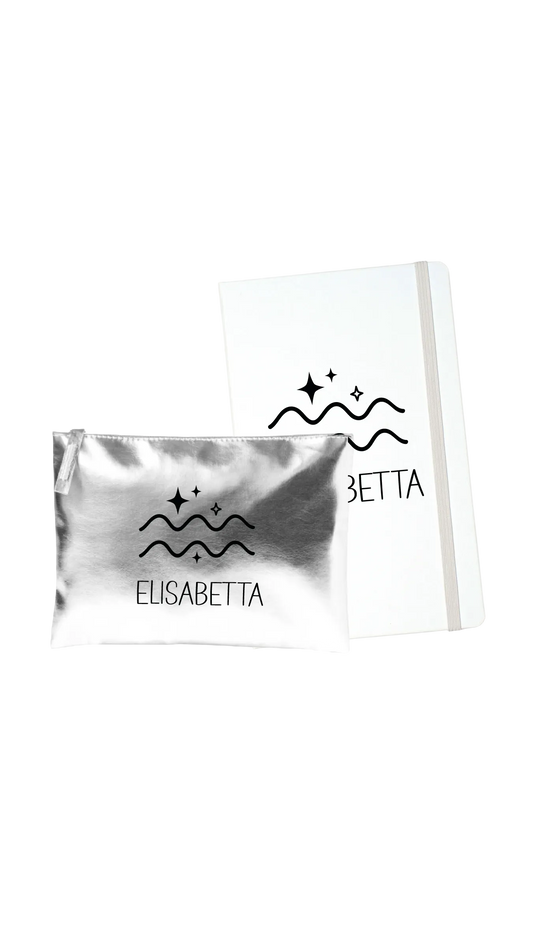 TACCUINO DA SCRIVANIA + POCHETTE DA BORSA