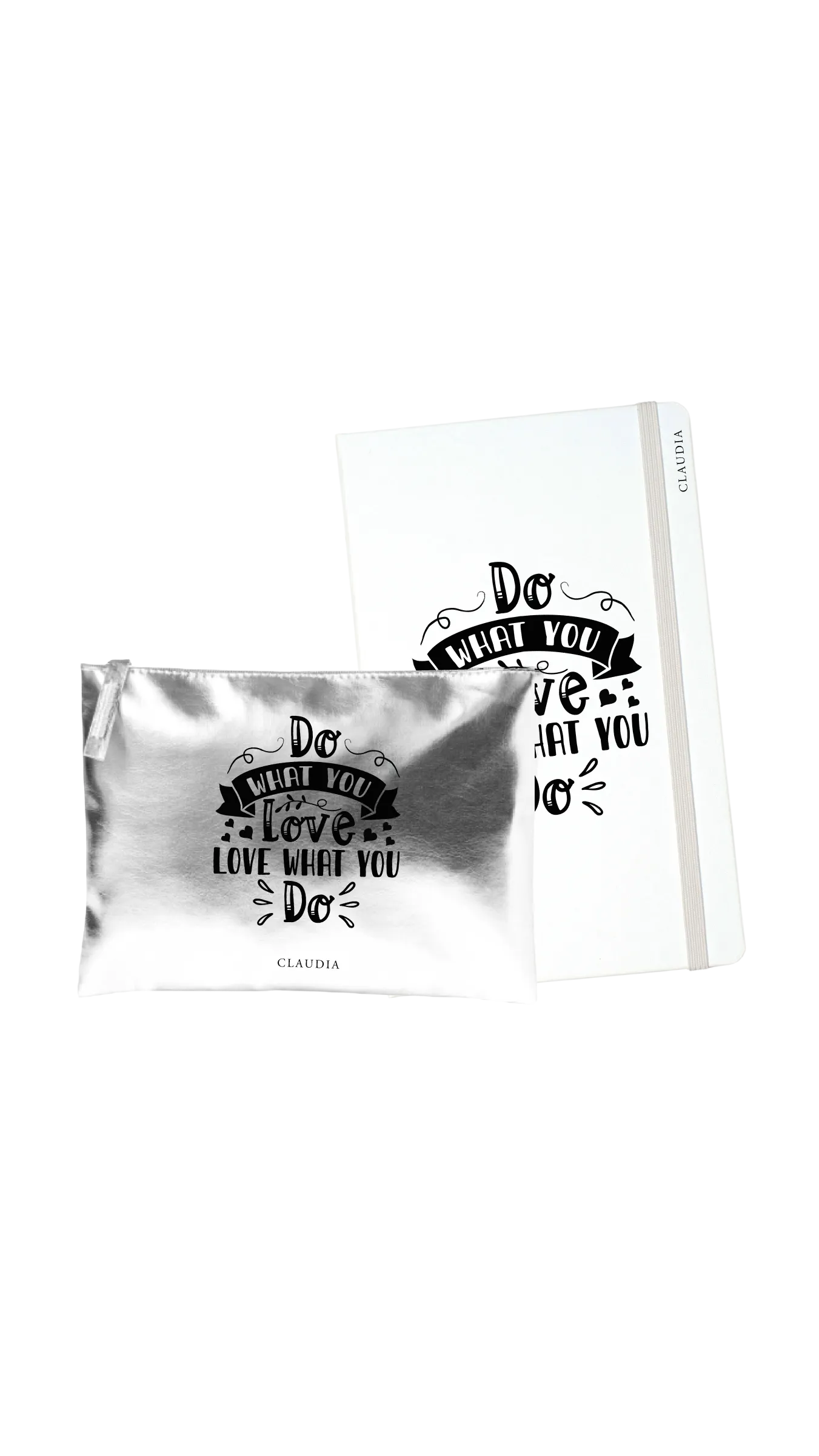 TACCUINO DA SCRIVANIA + POCHETTE DA BORSA