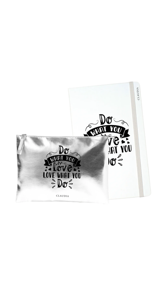 TACCUINO DA SCRIVANIA + POCHETTE DA BORSA