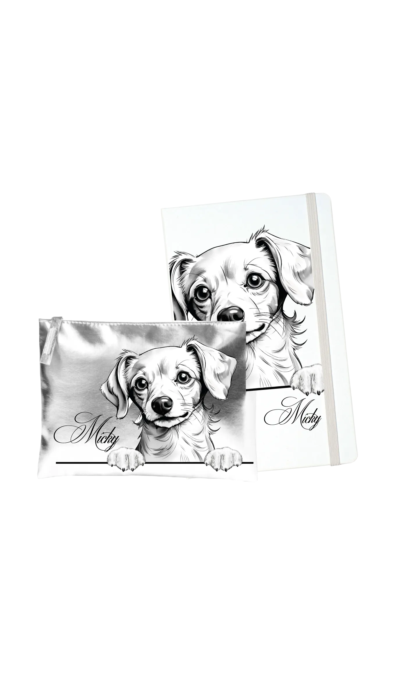 TACCUINO DA SCRIVANIA + POCHETTE DA BORSA