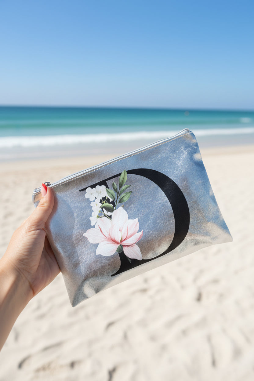 Pochette con Iniziale Floreale