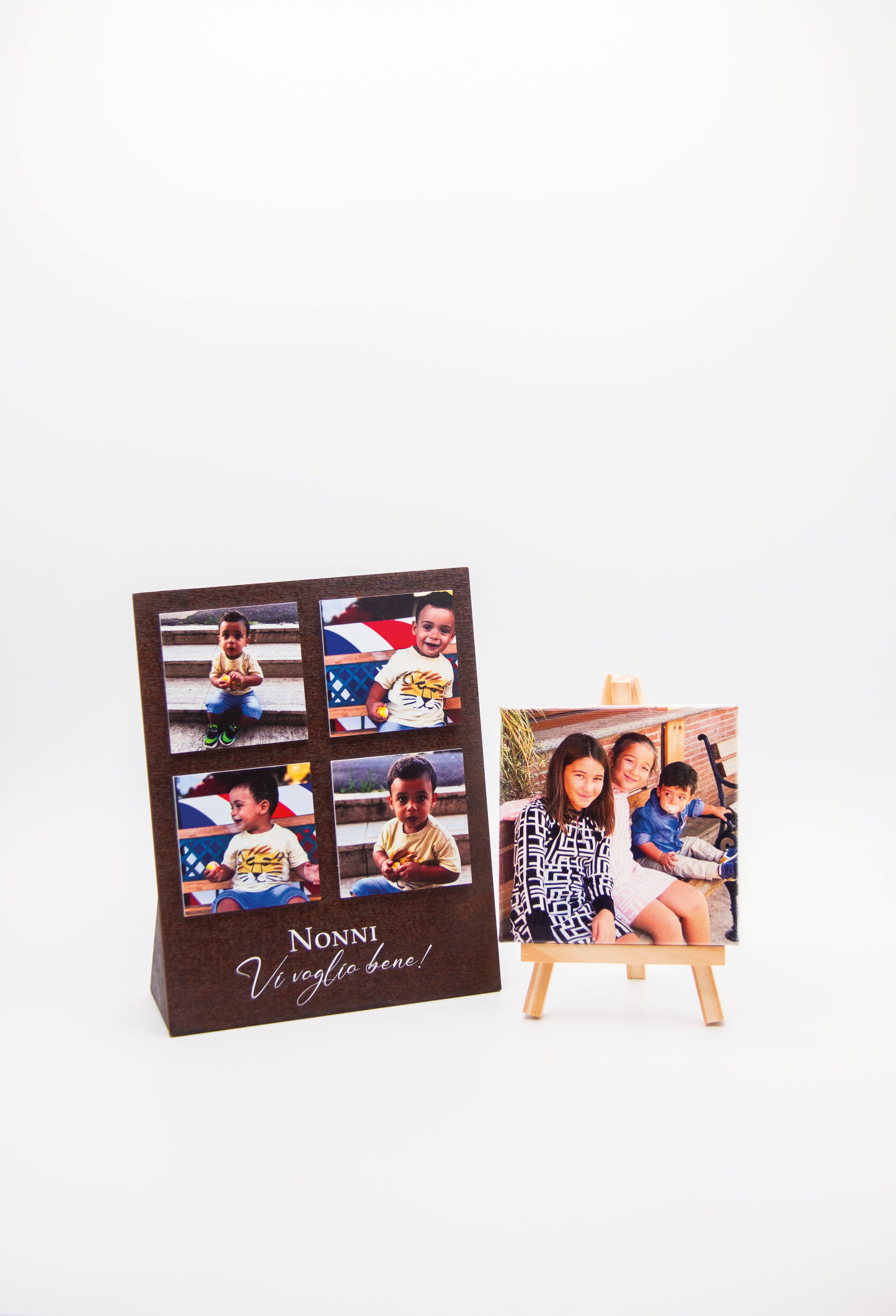 TELA SU CAVALLETTO + QUADRETTO 4 FOTO