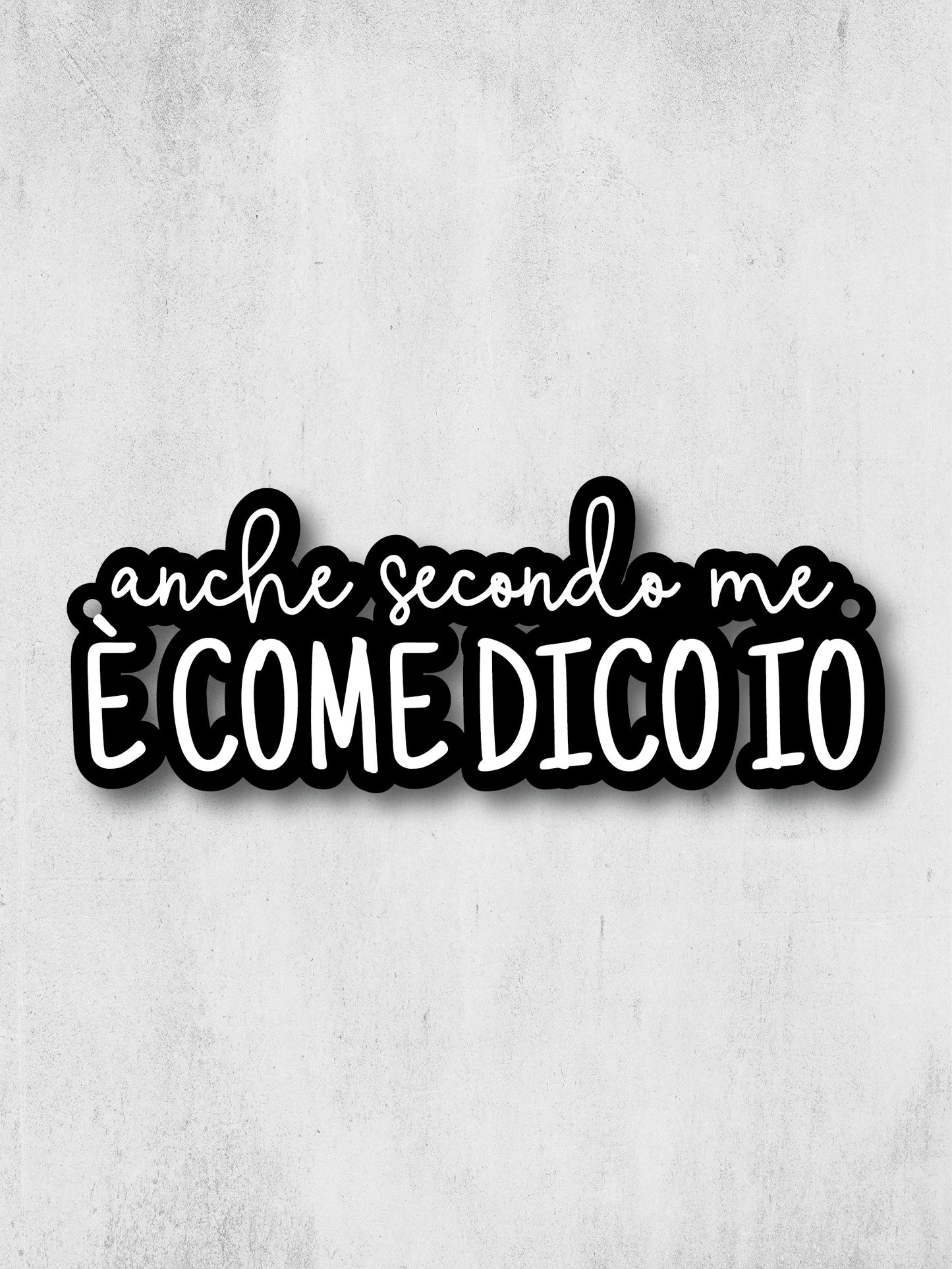 ANCHE SECONDO ME E' COME DICO IO